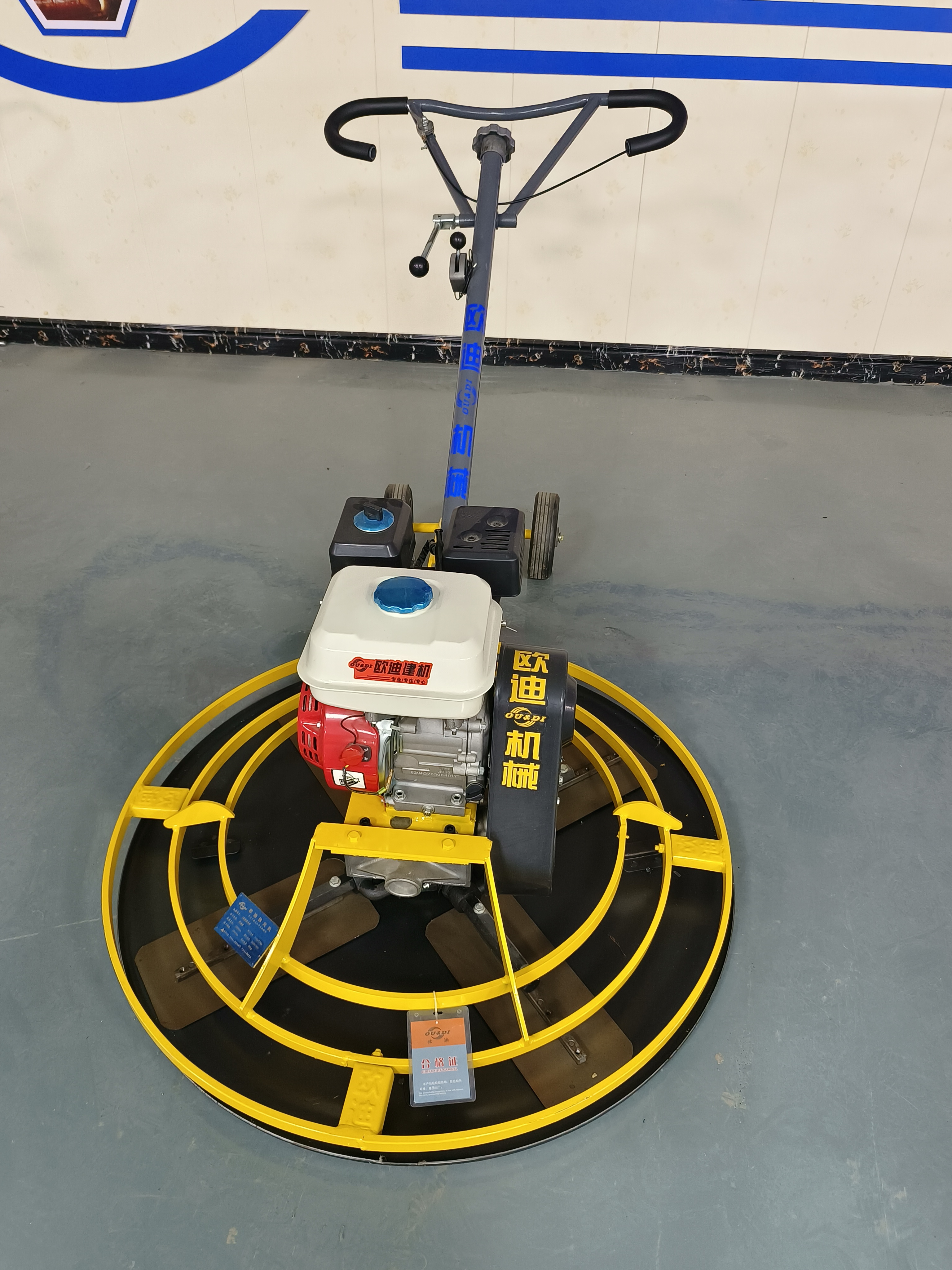 MTQT 5.5HP Gasoline Engine Walking Advanced Mini Concrete Power Spatula Machine 8 Blades High Efficiency Concrete Surface 1 Year