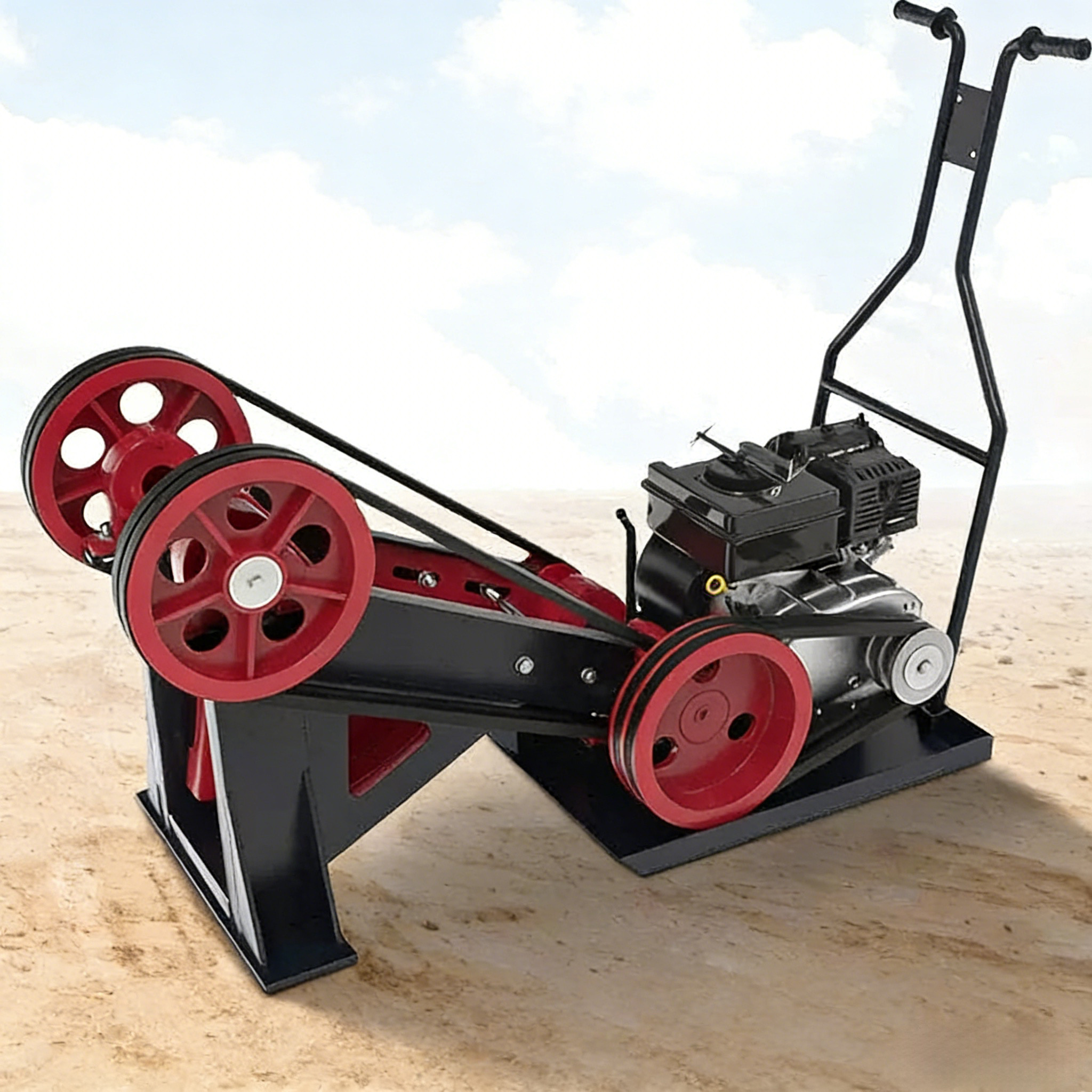 gasoline——High-efficiency frog-type design construction road roller